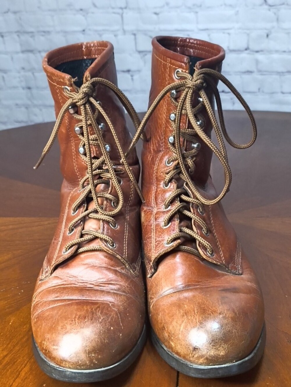 Ariat Brown Leather Lace-Up Men's Boots Size 11 AN - Picture 2 of 11